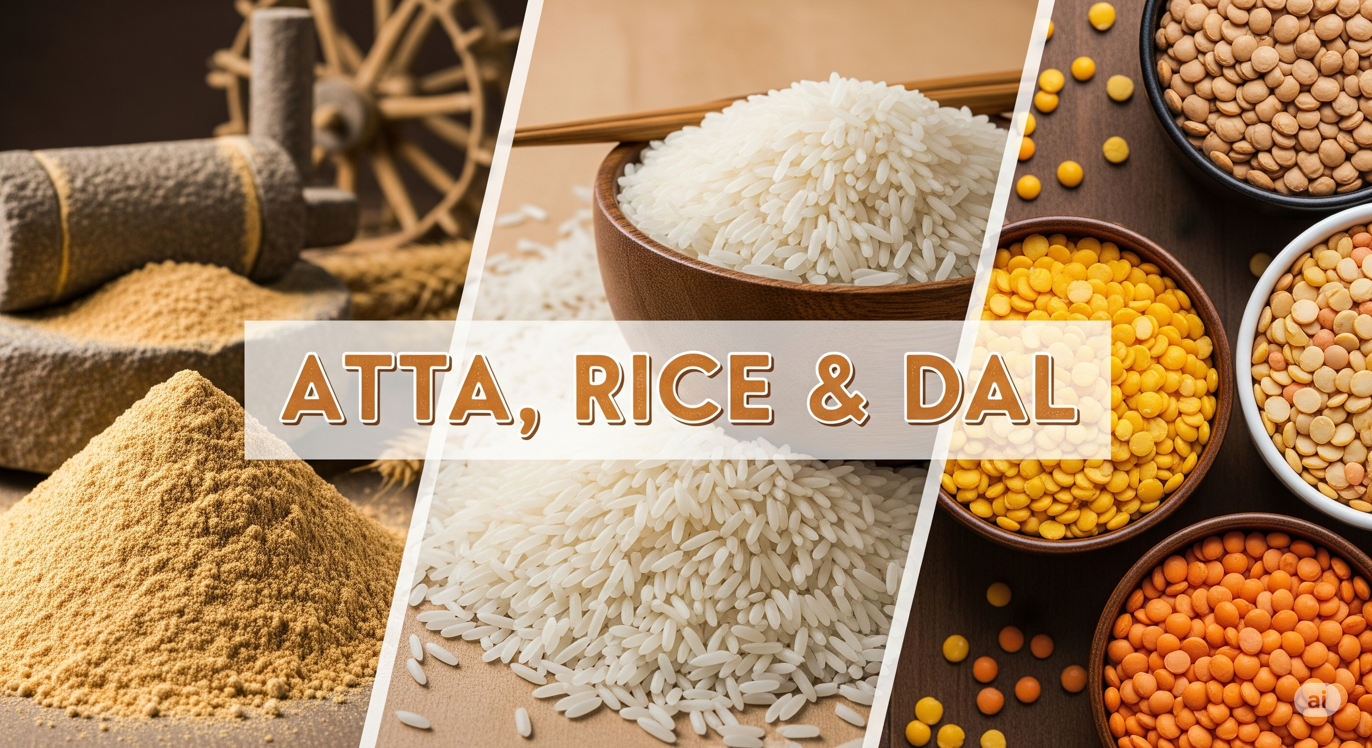 Atta, Rice & Dal