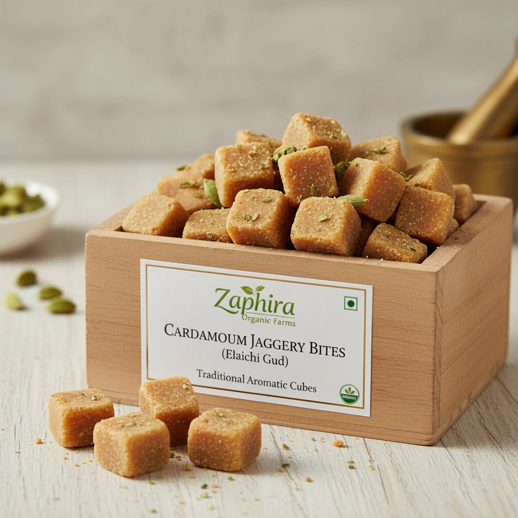 Cardamom Jaggery Bites (Elaichi Gud)