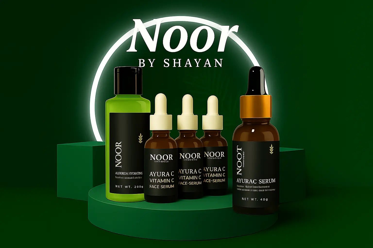 Glow & shine Combo - Ayura C Serum + Rose & Milk Shop + Lip Gloss NoorbyShayan