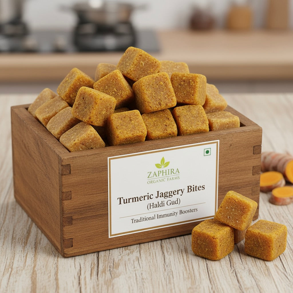 Turmeric Jaggery Bites (Haldi Gud)