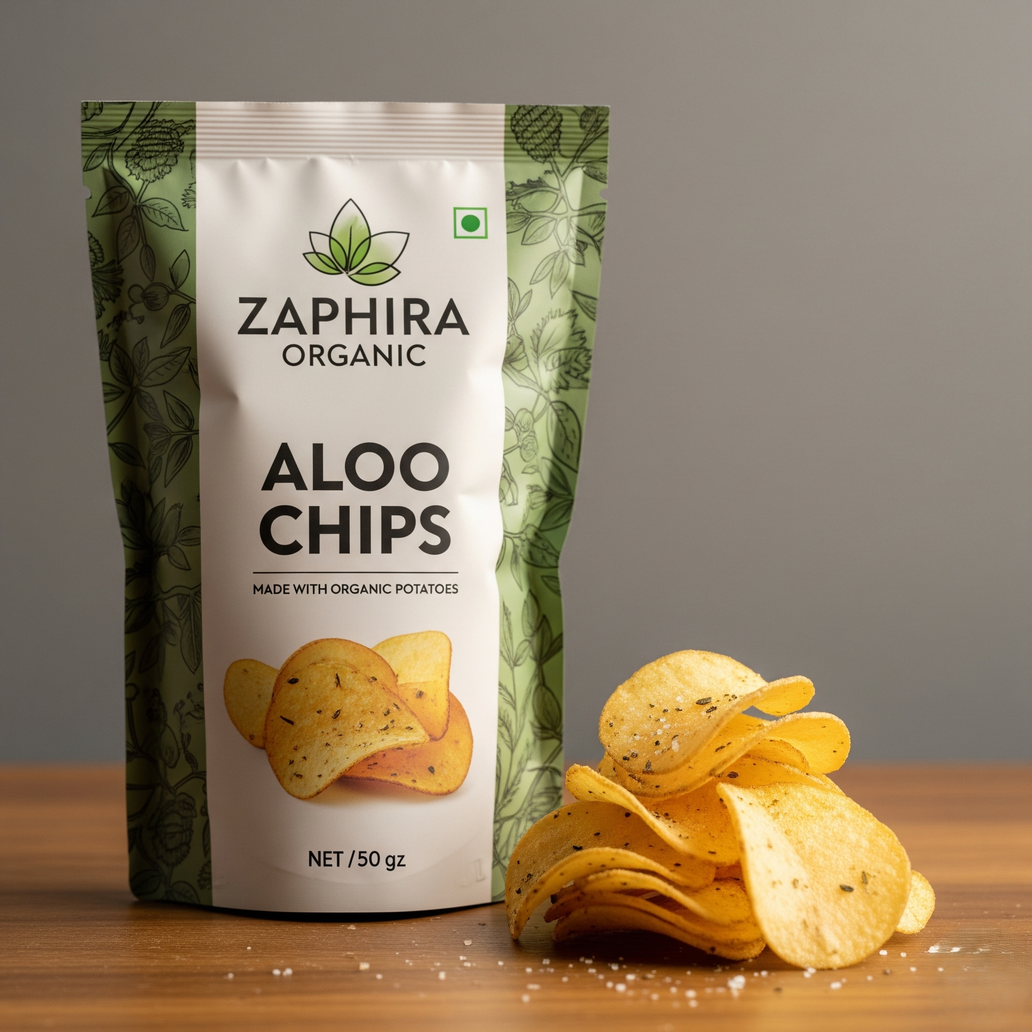 Aloo Chips 250g - Traditional Indian Namkeen from Zaphira