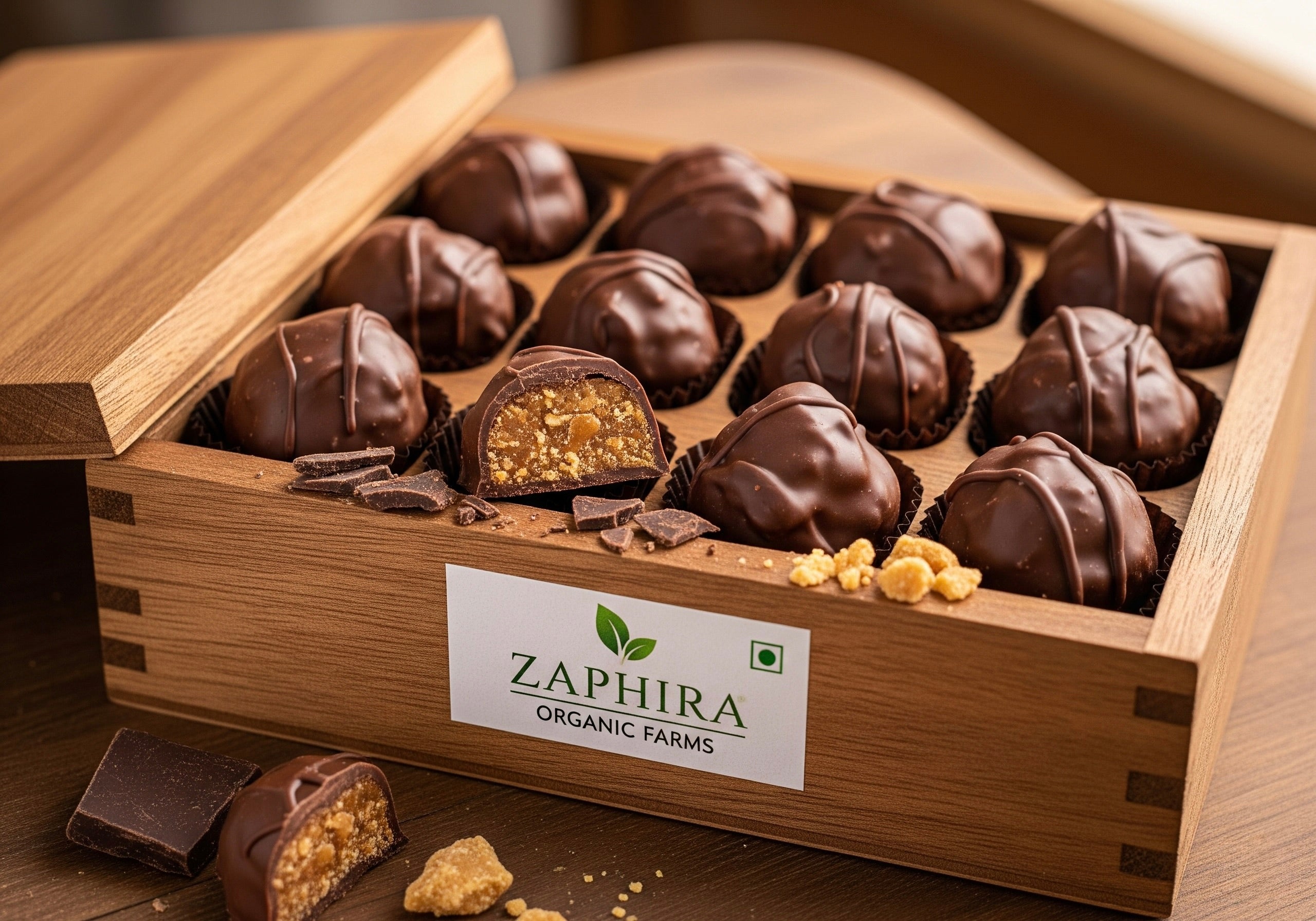 Chocolate-Coated jaggery Bites