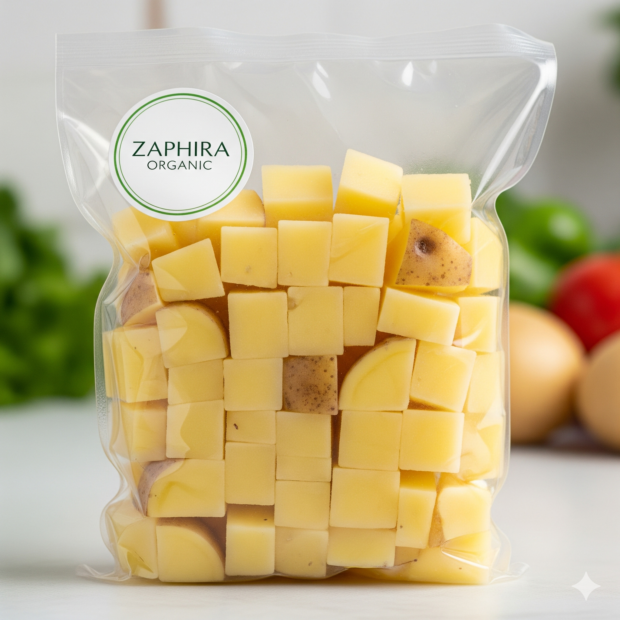 Cut Potato Cubes