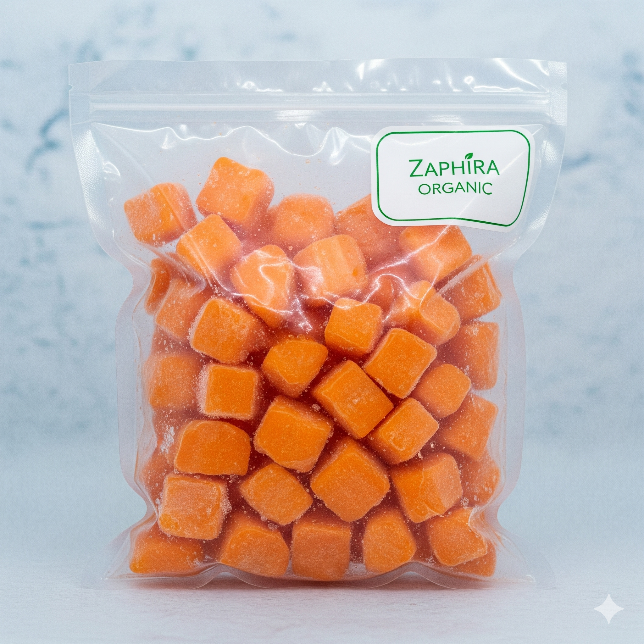 Frozen Carrot Cubes