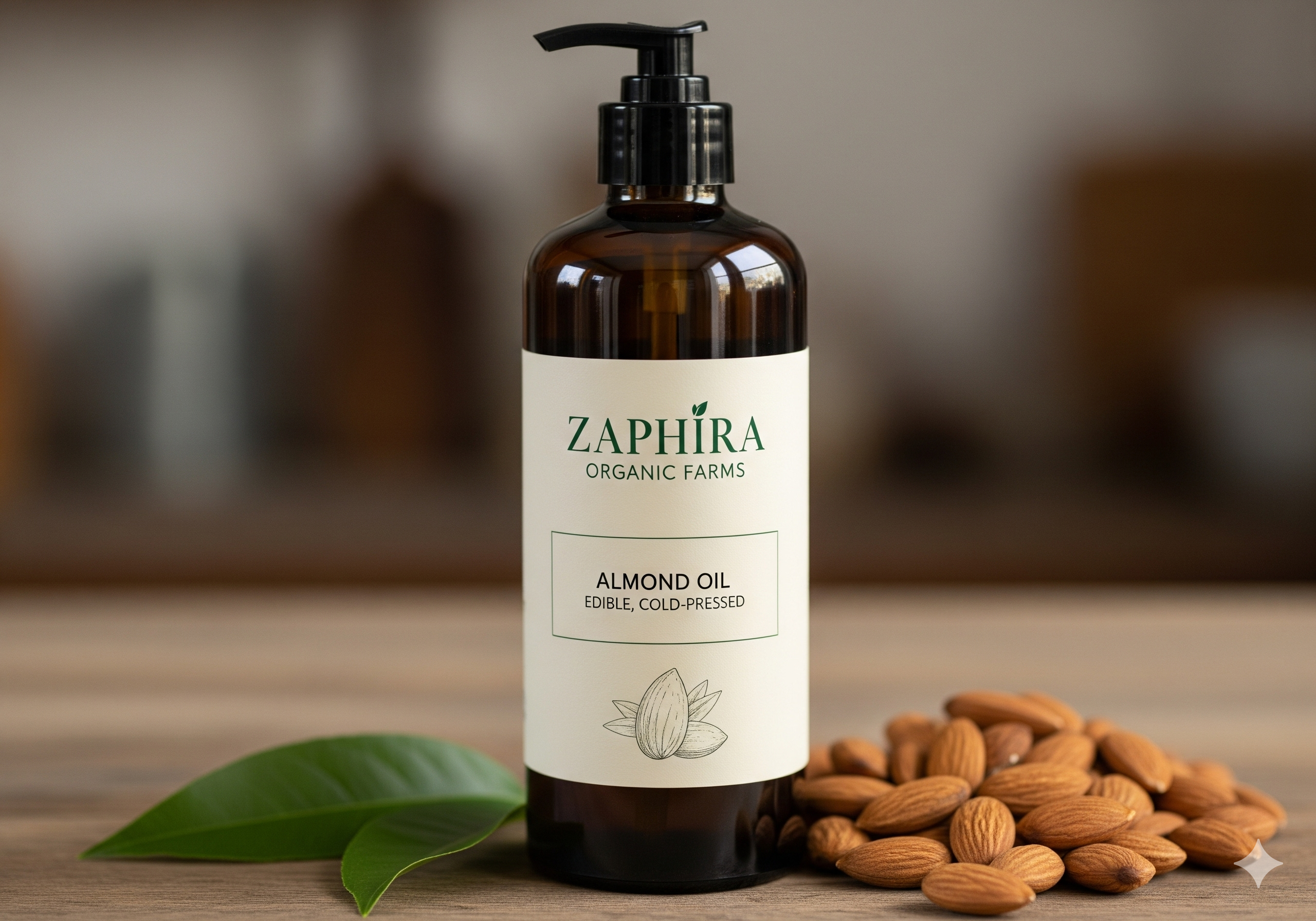 Almond Oil (Edible, Cold-Pressed)