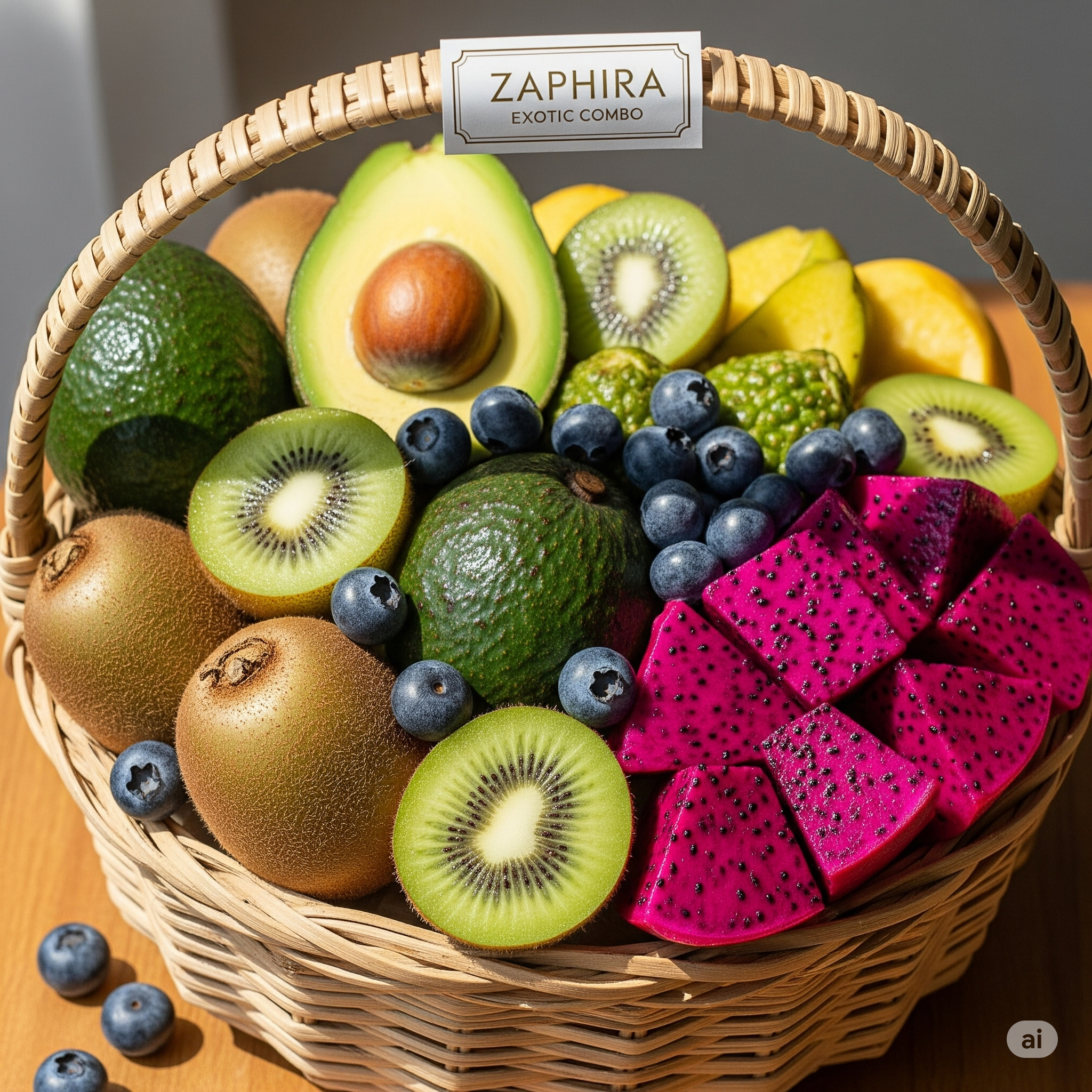 Zaphira Exotic Combo (Kiwi, Avocado, Blueberry, Dragon Fruit)