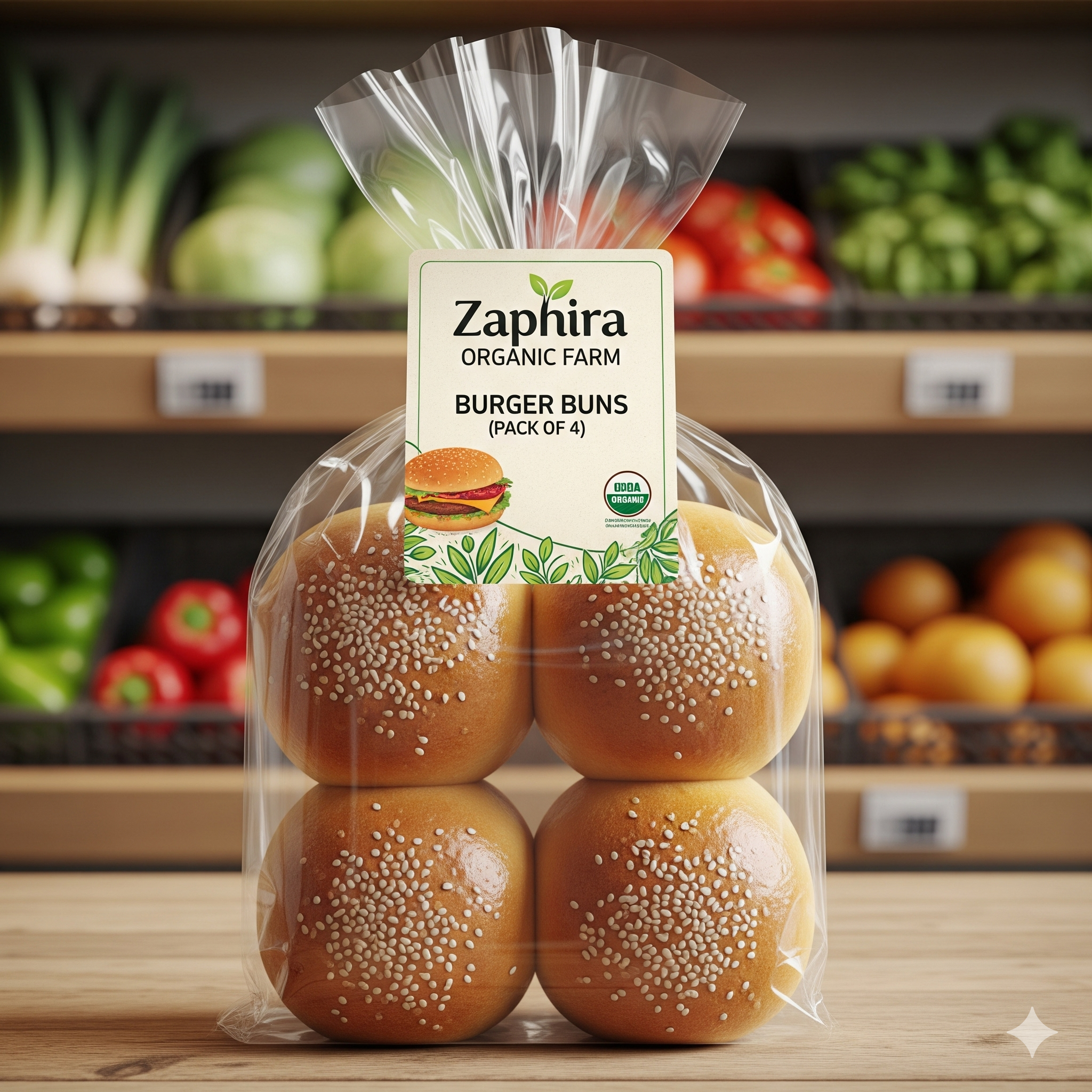 Burger Buns (Pack of 4)