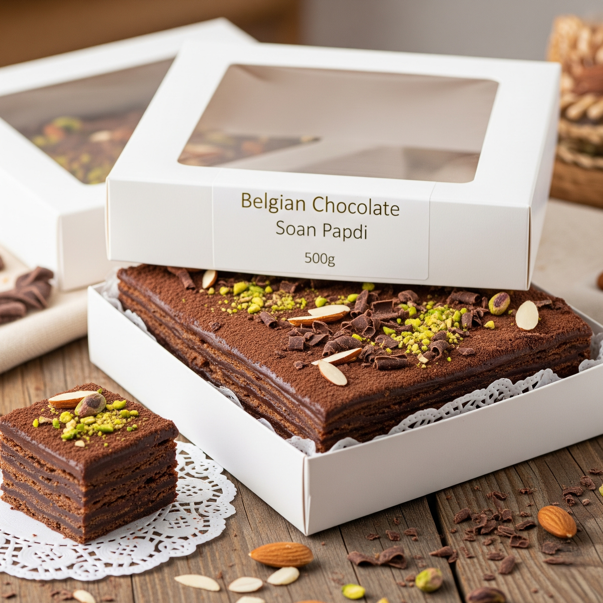 Belgian Chocolate Soan Papdi (500g)