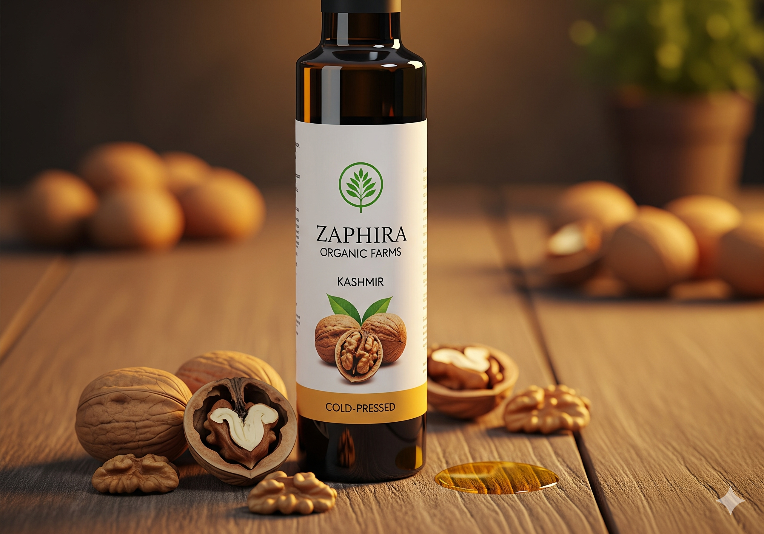 Walnut Oil (Cold-Pressed, Kashmir)