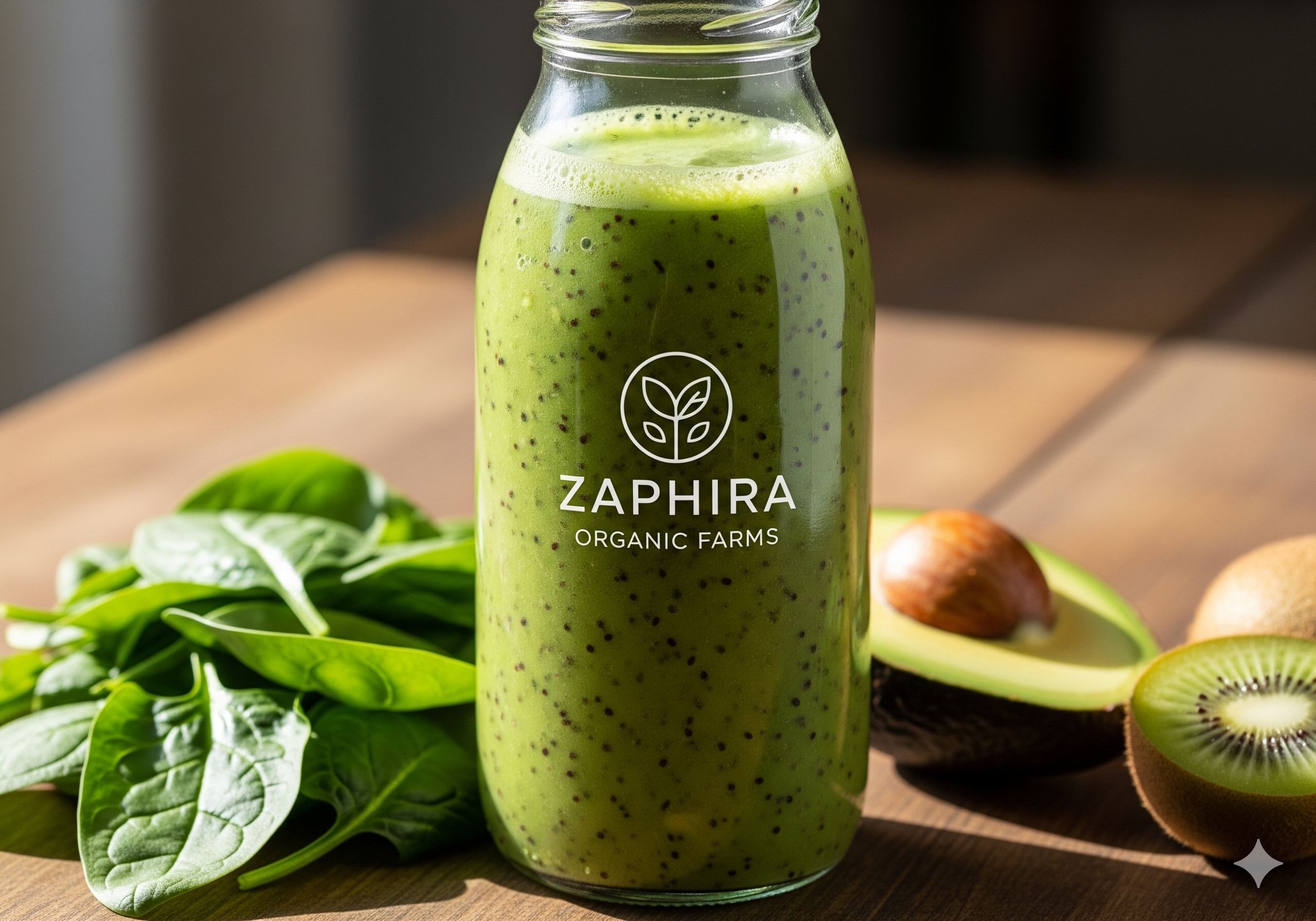 Green Smoothie (Spinach, Avocado, Kiwi)