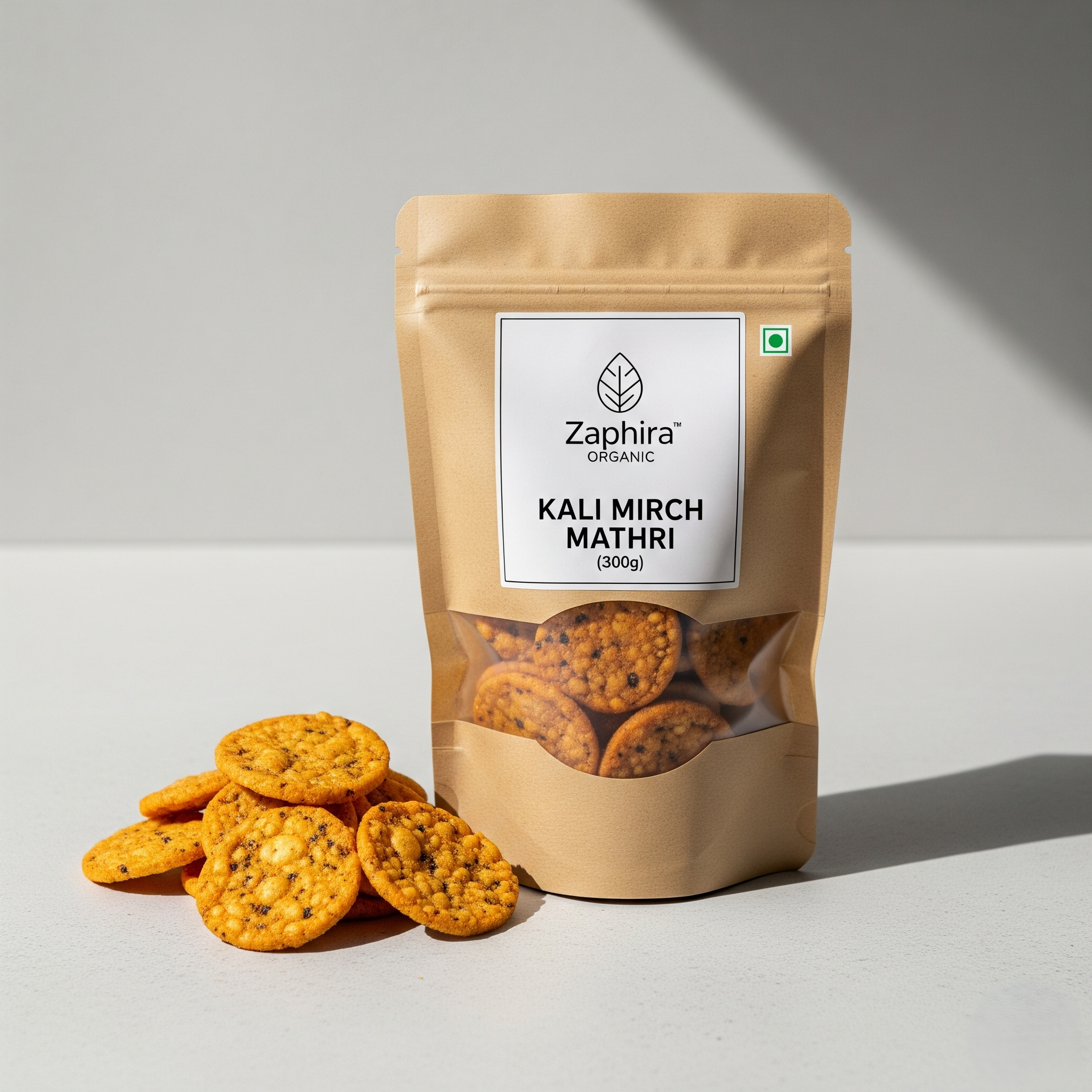 Kali Mirch Mathri 300G 300g - Traditional Indian Namkeen from Zaphira
