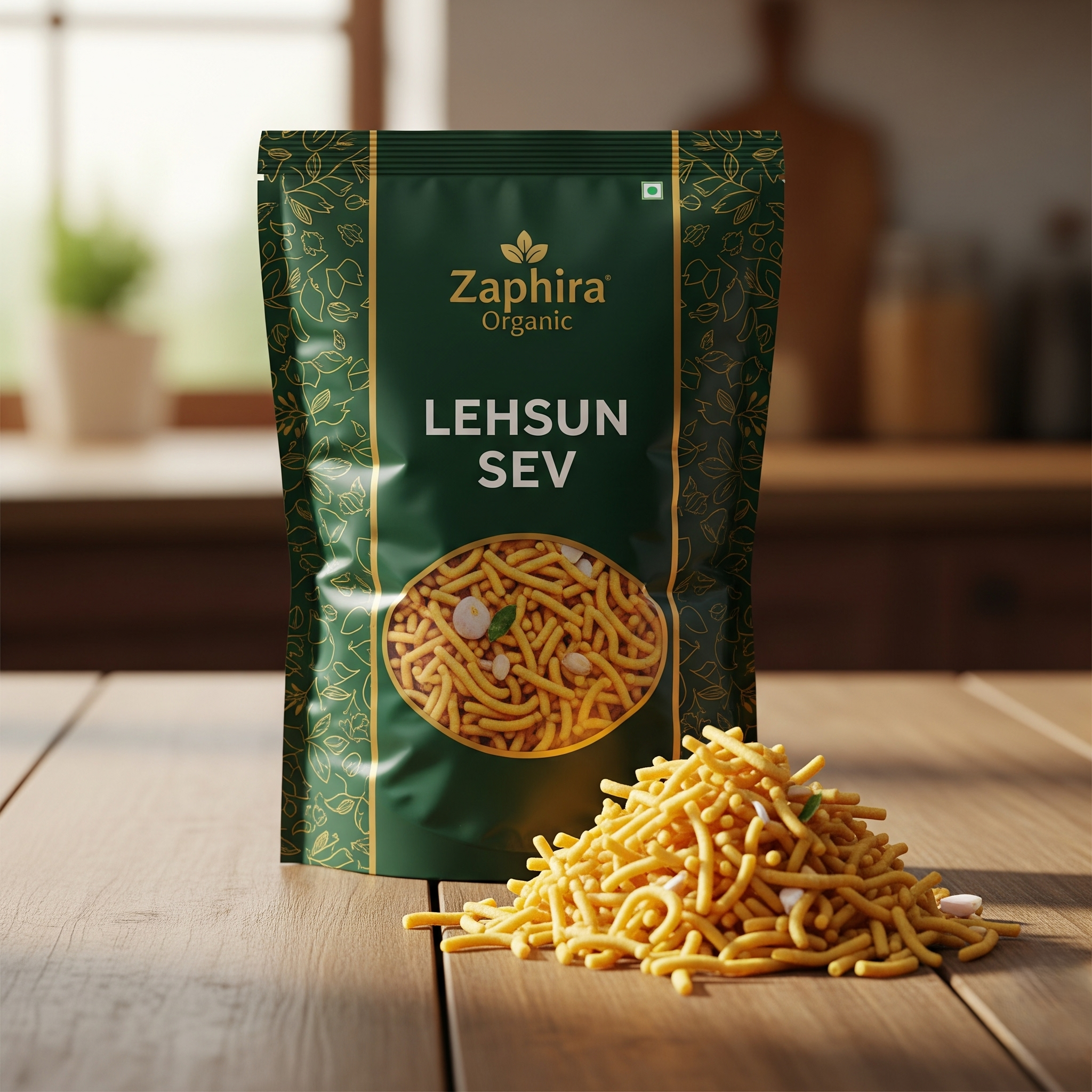 Garlic Sev 250g - Traditional Indian Namkeen from Zaphira