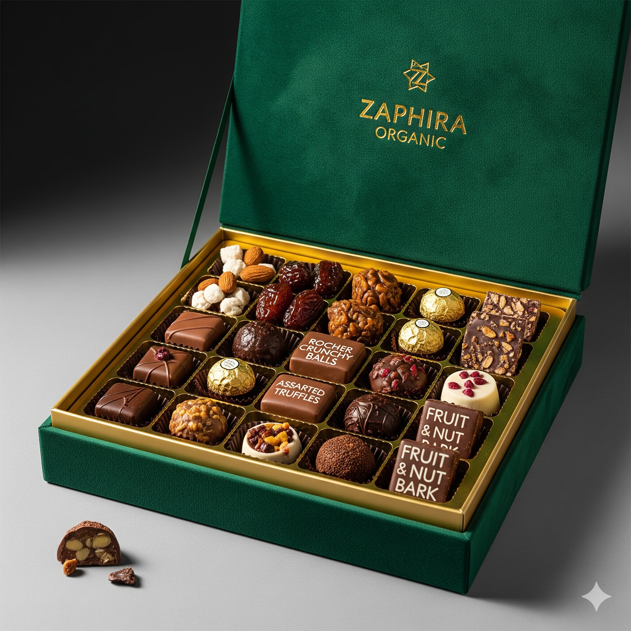 Luxury Assorted Box (Mix of 12 chocolates - Almond, Date, Rocher, Truffle, Fruit & Nut) 24 pcs