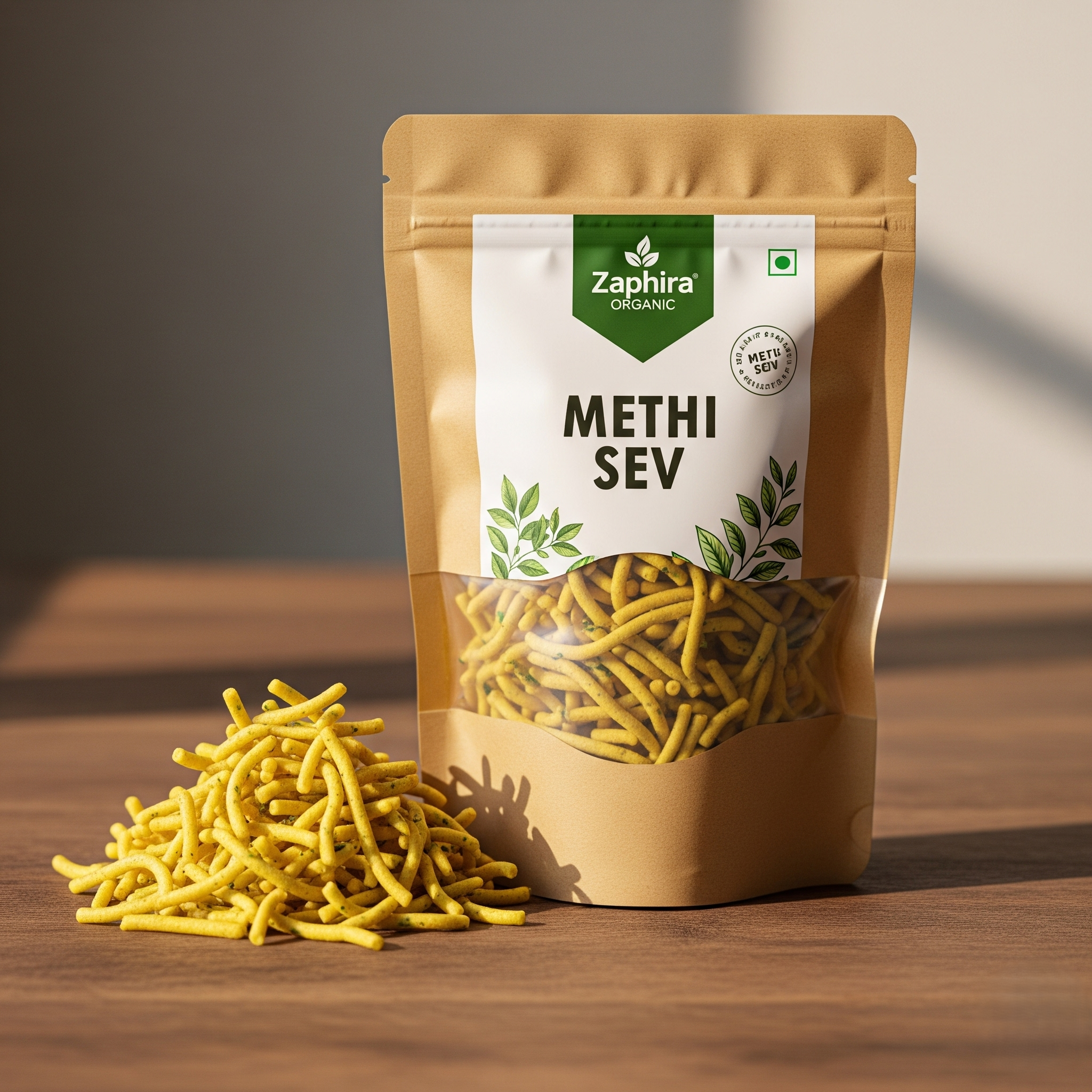 Methi Sev 250g - Traditional Indian Namkeen from Zaphira