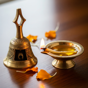 Mini Brass Puja Bell/Diya