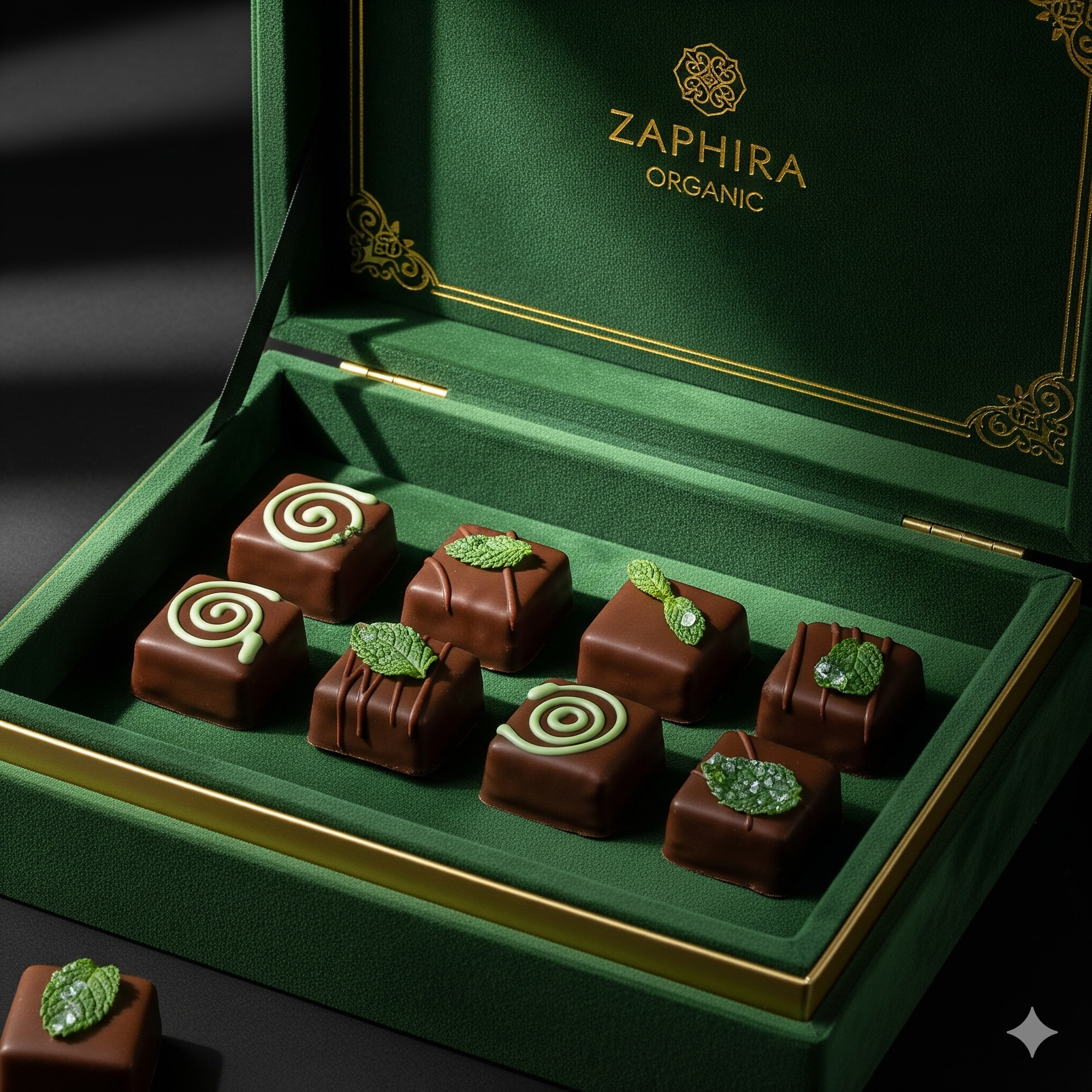 Mint Dark Chocolate Squares 100g (6-8 pcs)