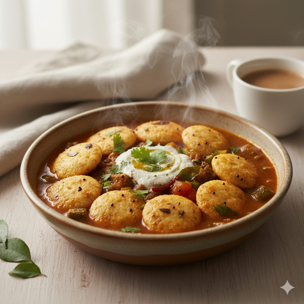 Mini Idli–Sambar Bowl - Sunday Morning