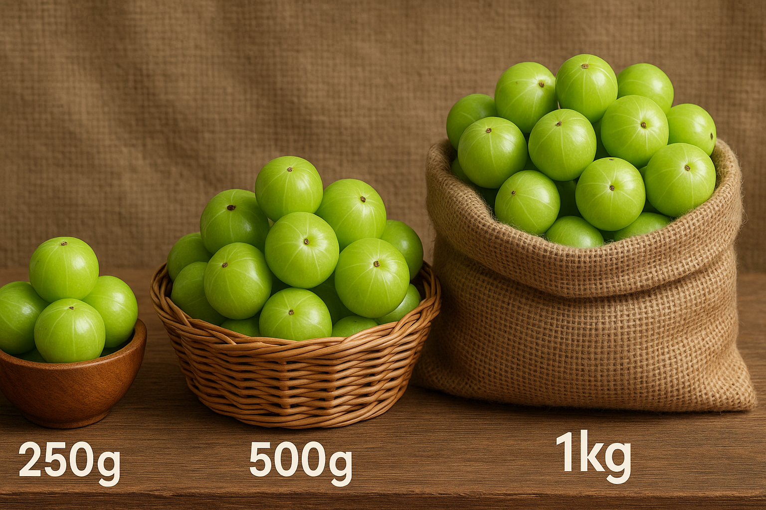 Amla (Indian Gooseberry) weight of 250g 500g 1kg
