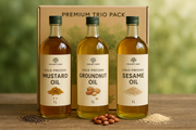 Cold-Pressed Trio Pack Mustard 1L + Groundnut 1L + Sesame 1L