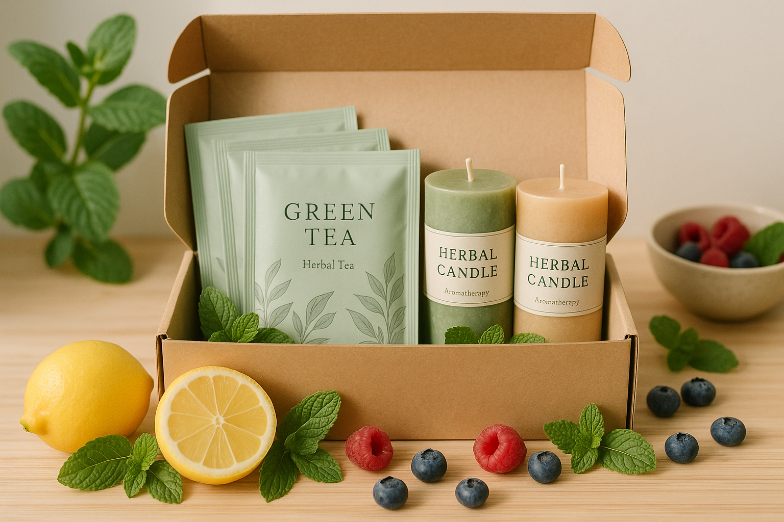 Get your daily dose of wellness with our fun subscription featuring green tea packs, soothing herbal candles, and refreshing detox fruits—all delivered to brighten your routine and boost your health effortlessly.