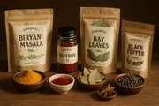  masala combo of  Biryani Masala 250g + Saffron 2g + Bay Leaf 100g + Star Anise 50g + Black Pepper 100g